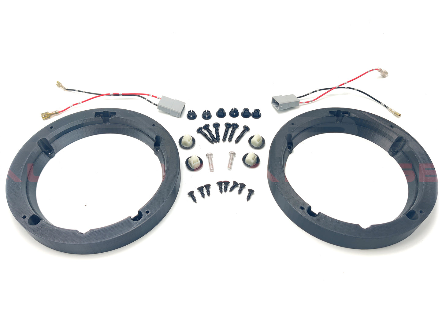Acura Honda Door Speaker Spacer Adapters w/ Speaker Harnesses for 6.5" Aftermarket Speakers
