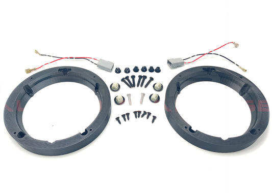 Acura Honda Door Speaker Spacer Adapters w/ Speaker Harnesses for 6.5" Aftermarket Speakers